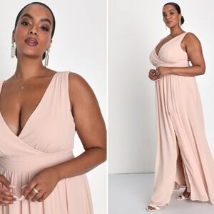 LULUS Elegant Sexy Prom Wedding Bridesmaid Flowy Romantic Maxi Dress